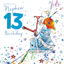 Load image into Gallery viewer, Nephew 13 Years Old Birthday Card
