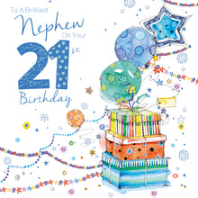 Load image into Gallery viewer, Nephew 21 Years Old Birthday Card
