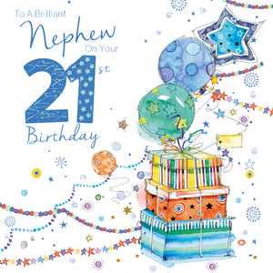 Nephew 21 Years Old Birthday Card