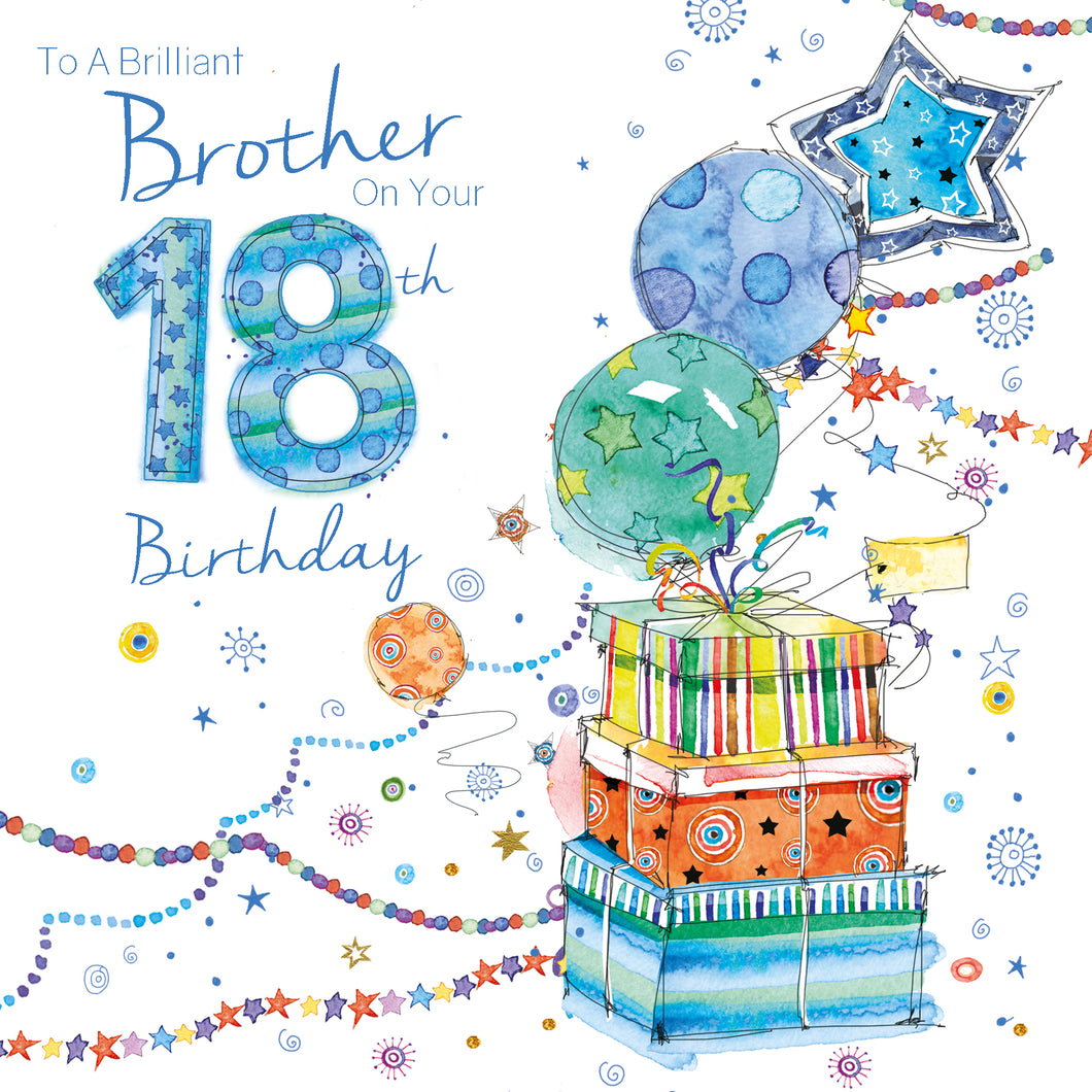 Brother 18 Years Old Birthday Card