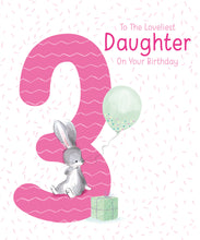Load image into Gallery viewer, Daughter 3rd Birthday Card - Greeting Cards
