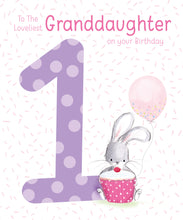 Load image into Gallery viewer, Granddaughter 1st Birthday Card - Greeting Cards
