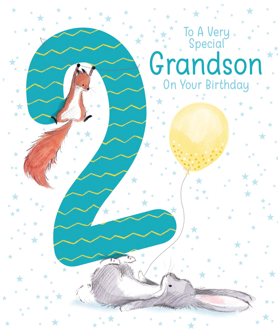 Grandson 2nd Birthday Card - Greeting Cards