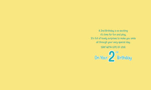 Grandson 2nd Birthday Card - Greeting Cards