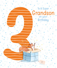 Load image into Gallery viewer, Grandson 3rd Birthday Card - Greeting Cards
