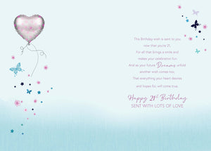 Daughter 21st Birthday Card - Birthday Card