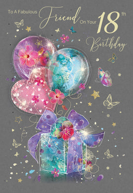 Friend 18th Birthday Card - Birthday Card