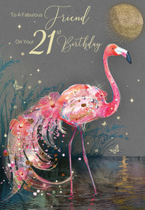 Friend 21st Birthday Card - Birthday Card