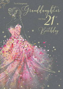 Granddaughter 21st Birthday Card - Greeting Cards