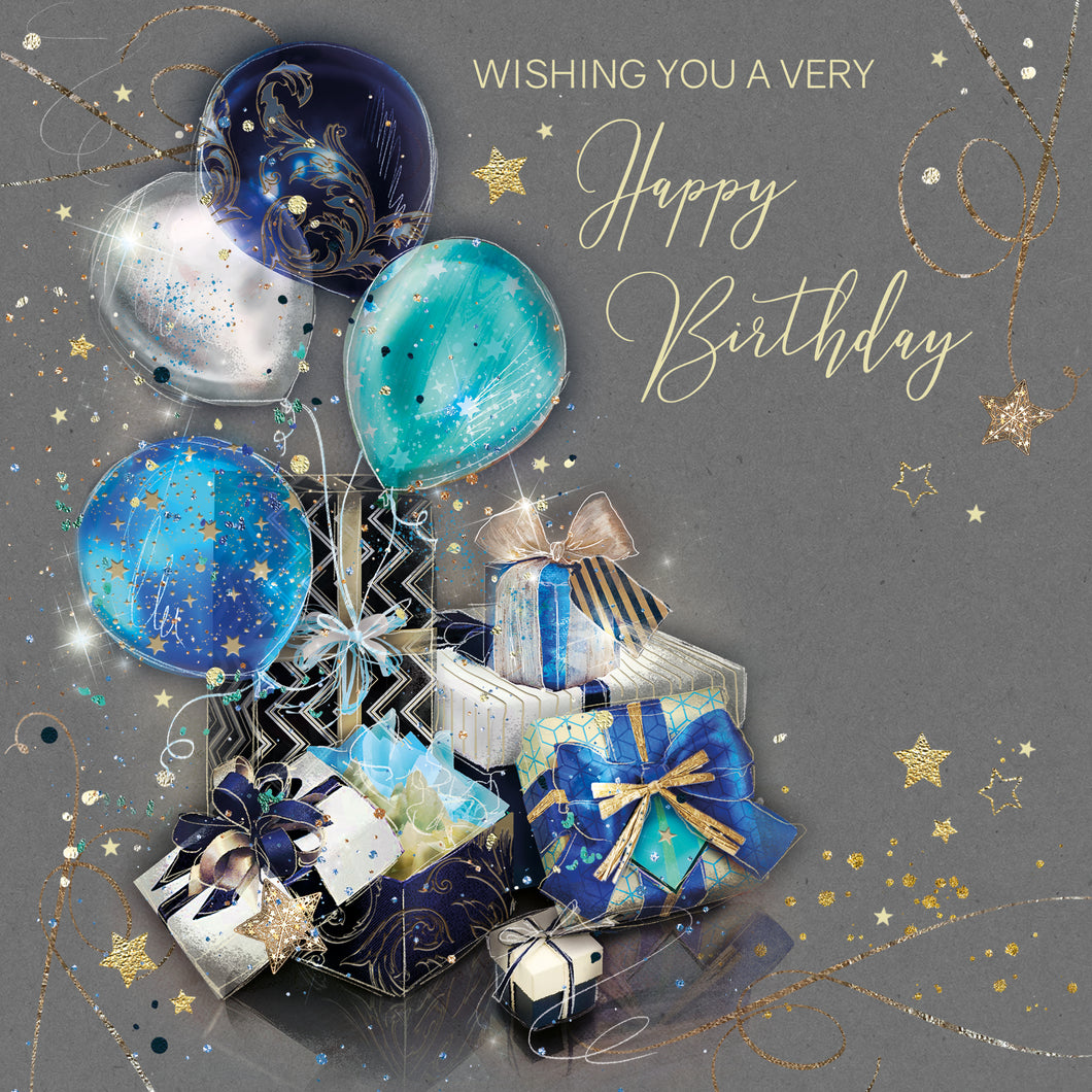 Grayson Birthday - Presents and Balloons