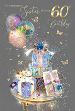 Load image into Gallery viewer, Sister 60th Birthday Card
