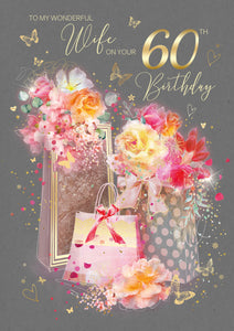 Wife 60th Birthday Card