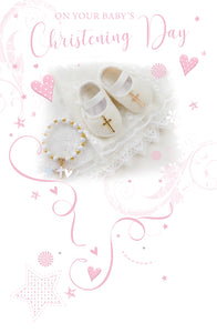 Christening Girl - New Baby Card