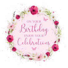 Load image into Gallery viewer, Ladies Floral Birthday Card
