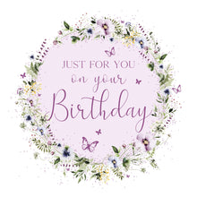 Load image into Gallery viewer, Ladies Floral Birthday Card
