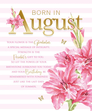 August Birthday - August Birthday Card