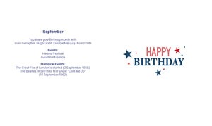 September Birthday - Greeting Card