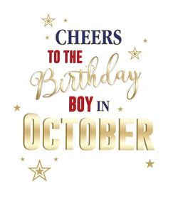 12 x Male Month Of Cards SPECIAL OFFER - Birthday Cards