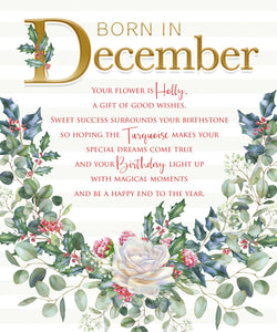 December Birthday - Birthday Card