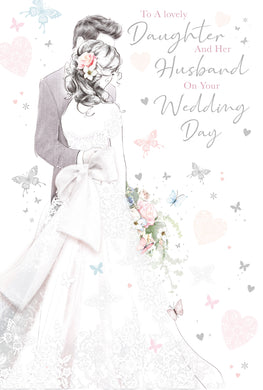 Daughter and her Husband Wedding Day - Wedding Cards