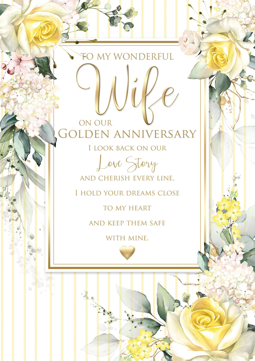 Wife - Golden Anniversary - Anniversary Card