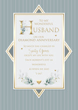 Load image into Gallery viewer, Husband - Diamond Anniversary - Anniversary Cards
