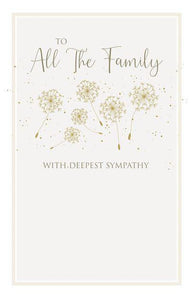 To all the Family - Sympathy Card