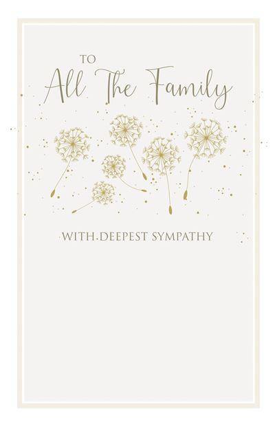 To all the Family - Sympathy Card