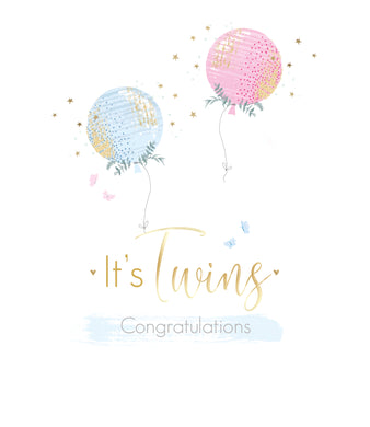 It's Twins (Boy/Girl) - New Baby Cards