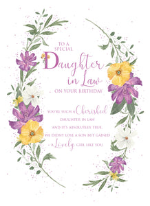 Daughter in Law Birthday Card