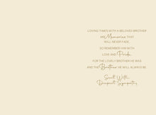 Load image into Gallery viewer, Loss of Brother Sympathy Card
