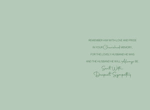 Loss of Husband Sympathy Card