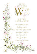 Load image into Gallery viewer, Loss of Wife Sympathy Card
