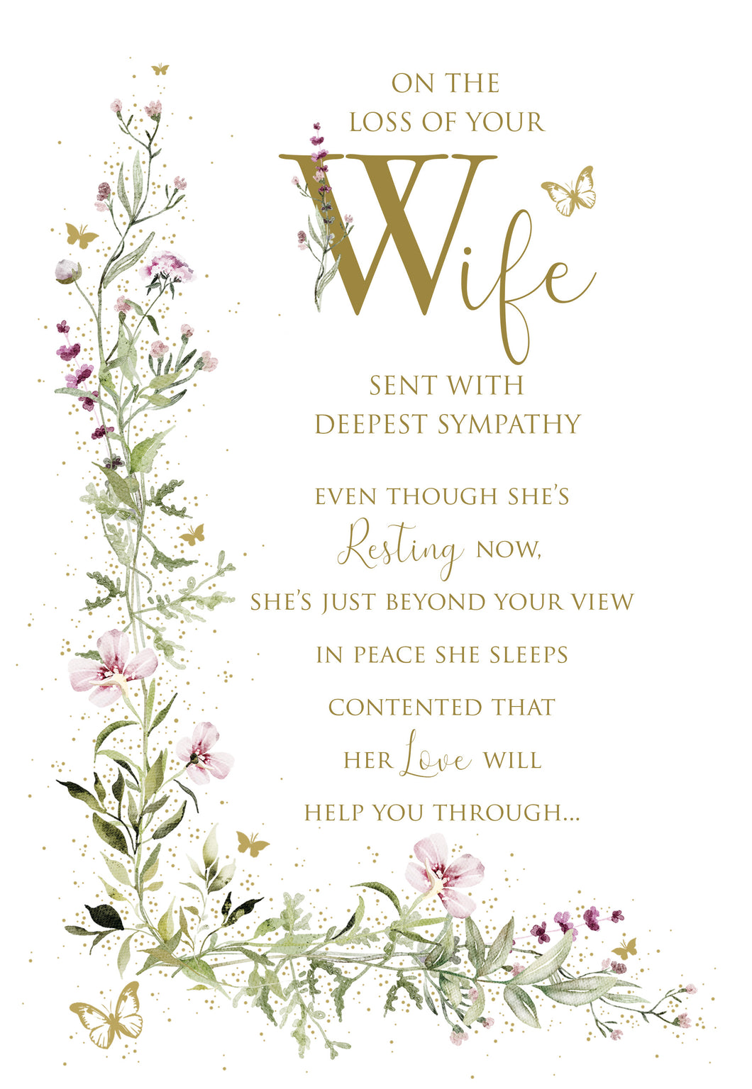 Loss of Wife Sympathy Card