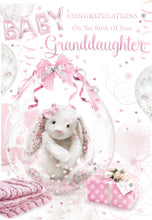 Load image into Gallery viewer, Birth of Granddaughter - New Baby Card
