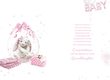 Load image into Gallery viewer, Birth of Granddaughter - New Baby Card
