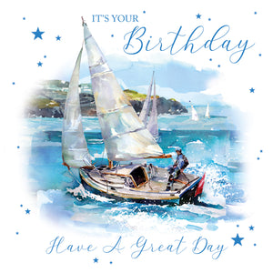 Sailing Happy Birthday Card