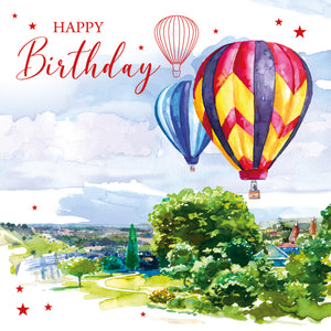 Hot Air Balloon Happy Birthday Card