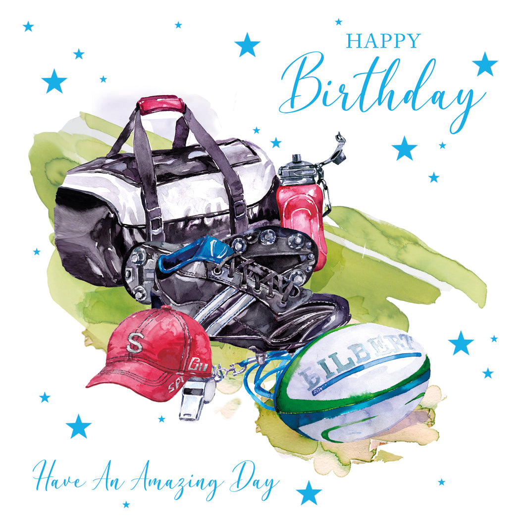 Rugby Happy Birthday Card