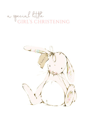 Christening Baby Girl - New Baby Card