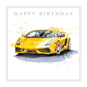 Mens Birthday - Lamborghini - Male Birthday Cards
